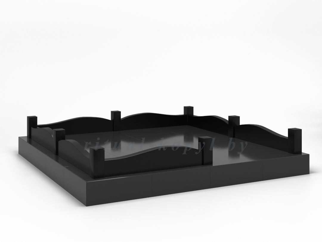 Гранитная ограда на могилу в Копыле